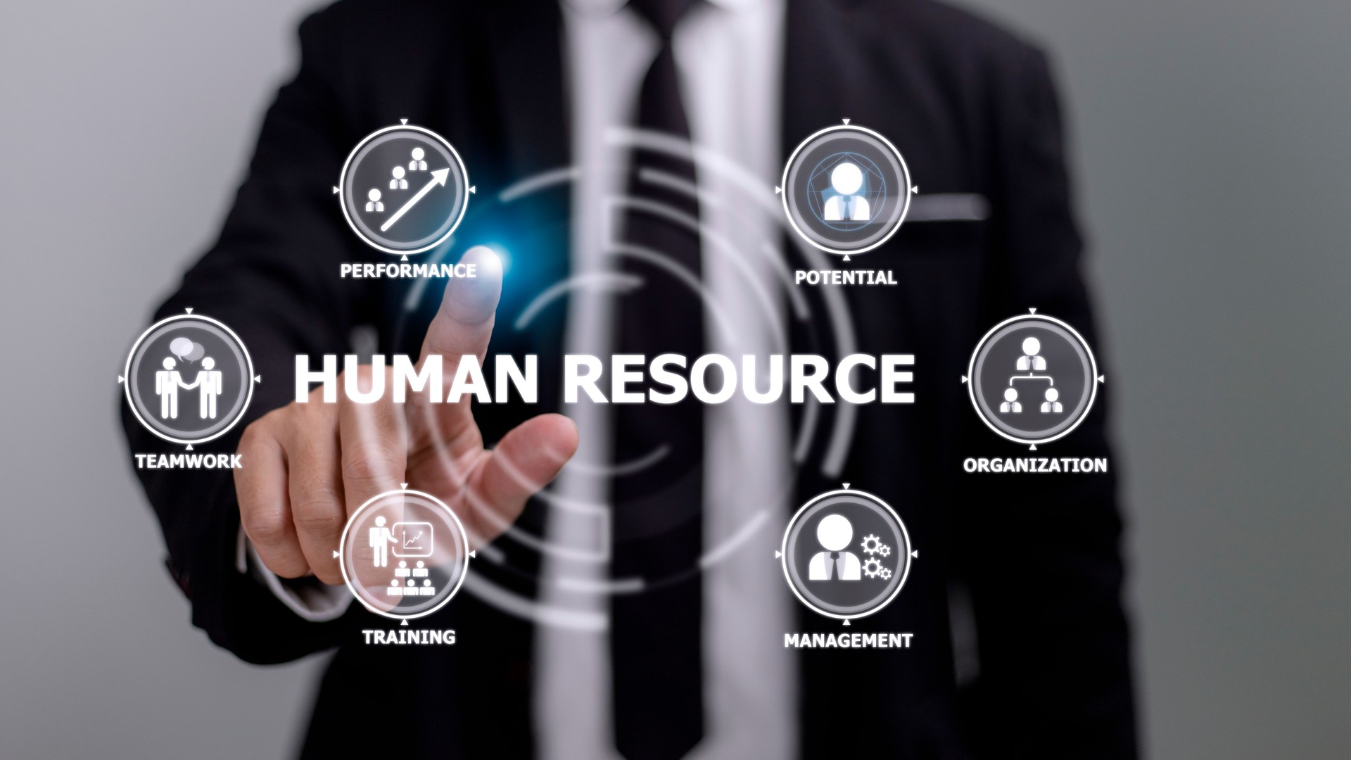 Human Resources HR management Recruitment Employment Headhunting Concept.